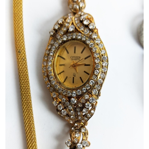 10 - A COLLECTION OF ASSORTED VINTAGE AND ANTIQUE JEWELLERY, includes: diamond tiara, glass bead necklace... 