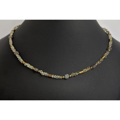 19 - A COLLECTION OF YARON MORHAM JEWELLERY, including crystal bead necklace, silver gilt necklace, brace... 