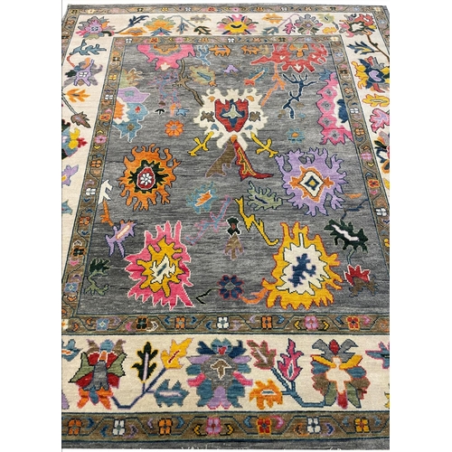 195 - FINE CONTEMPORARY SULTANABAD DESIGN CARPET, 365cm x 270cm.