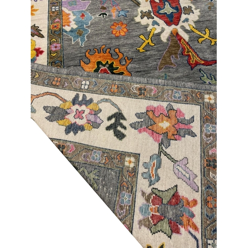 195 - FINE CONTEMPORARY SULTANABAD DESIGN CARPET, 365cm x 270cm.