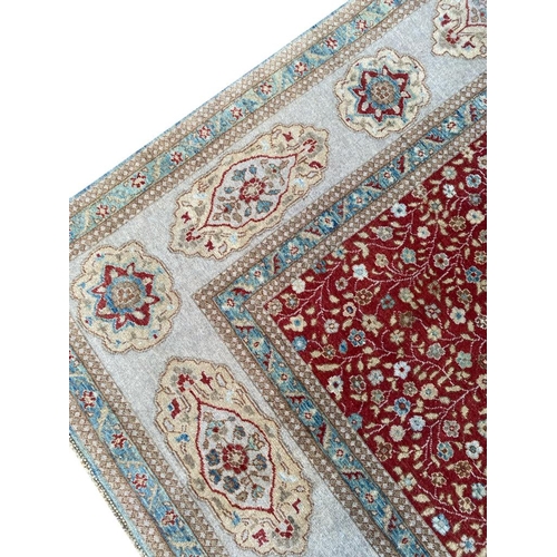 196 - FINE TABRIZ HAJI-JALLILY CARPET, 279cm x 189cm.