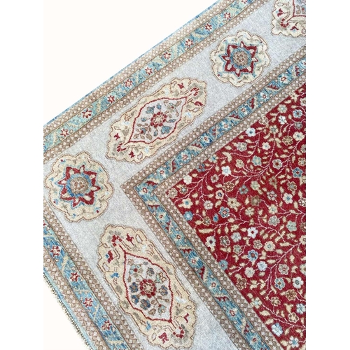 196 - FINE TABRIZ HAJI-JALLILY CARPET, 279cm x 189cm.