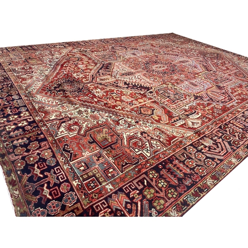 200 - PERSIAN HERIZ CARPET, 405cm x 300cm.