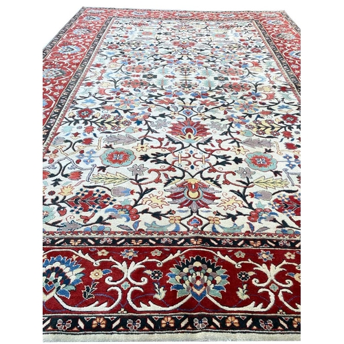 201 - FINE SAROUGH FEREGHAN DESIGN CARPET, 430cm x 310cm.