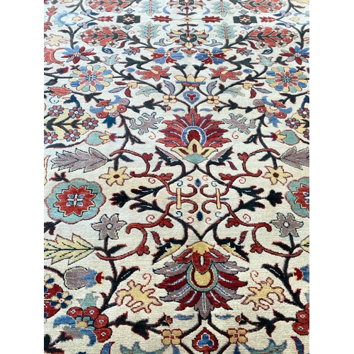 201 - FINE SAROUGH FEREGHAN DESIGN CARPET, 430cm x 310cm.