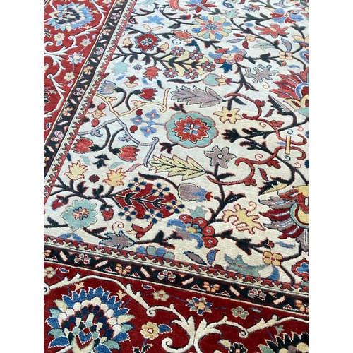 201 - FINE SAROUGH FEREGHAN DESIGN CARPET, 430cm x 310cm.