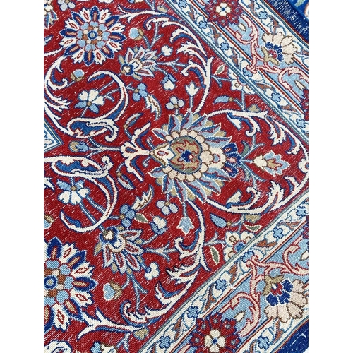 201 - FINE SAROUGH FEREGHAN DESIGN CARPET, 430cm x 310cm.