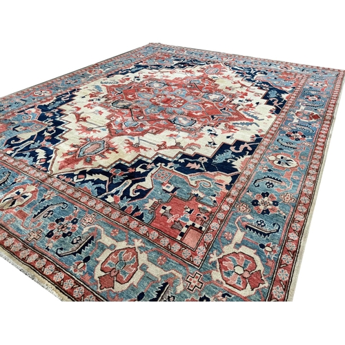 204 - FINE PERSIAN SERAPI DESIGN CARPET, 345cm x 275cm.