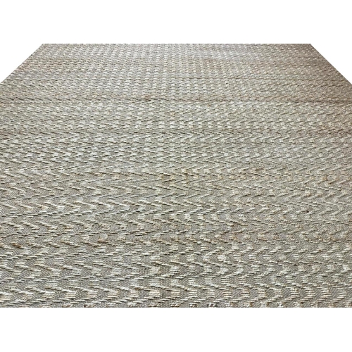 211 - FINE NATURAL JUTE CARPET, 300cm x 248cm.