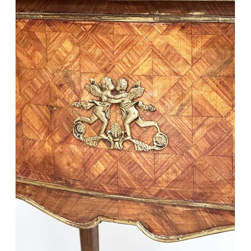 246 - LAMP TABLES, 71cm H x 44cm W x 33cm D, a pair, early 20th century French Kingwood marquetry and gilt... 