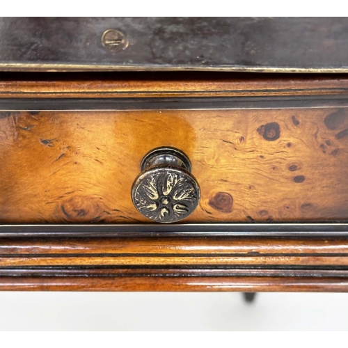 256 - THEODORE ALEXANDER WRITING TABLE, Directoire style burr wood and gilt metal mounted, with gallery, t... 