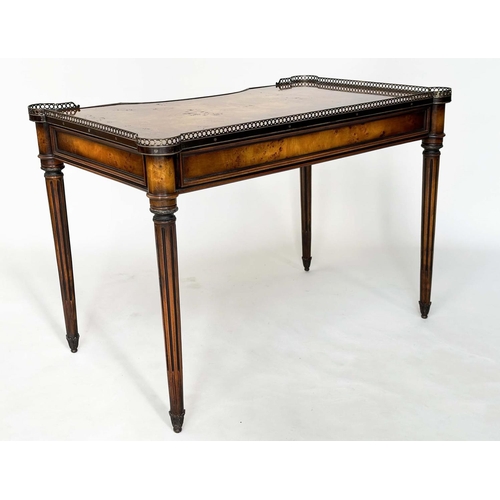 256 - THEODORE ALEXANDER WRITING TABLE, Directoire style burr wood and gilt metal mounted, with gallery, t... 