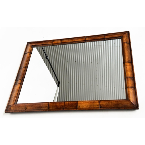 261 - WALL MIRROR, George III walnut rectangular with moulded frame, 54cm H x 37cm W.