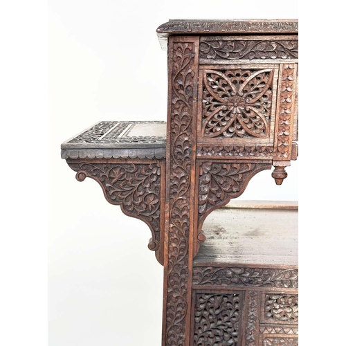 272 - LIBERTY MOORISH OCCASIONAL TABLE, 19th century North Indian carved Moorish hardwood, 80cm W x 67cm H... 