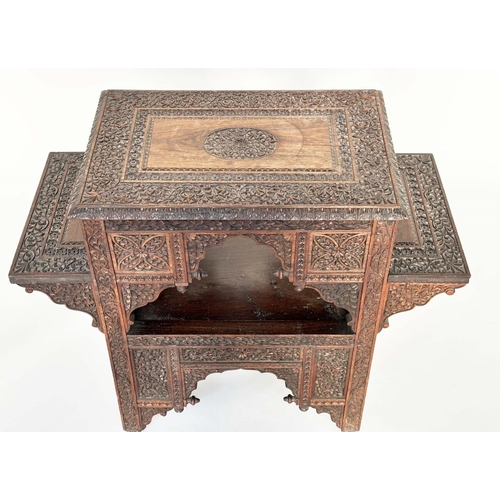 272 - LIBERTY MOORISH OCCASIONAL TABLE, 19th century North Indian carved Moorish hardwood, 80cm W x 67cm H... 