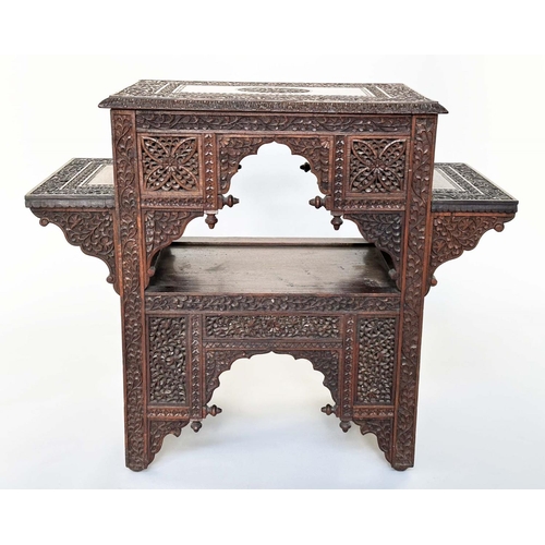 272 - LIBERTY MOORISH OCCASIONAL TABLE, 19th century North Indian carved Moorish hardwood, 80cm W x 67cm H... 