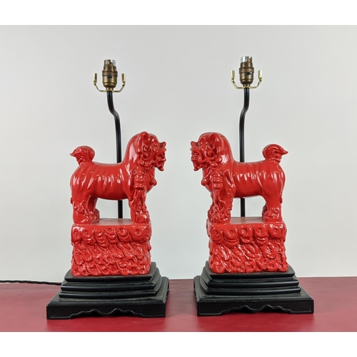 406 - PAOLO MOSCHINO FOO FOO TABLE LAMPS, a pair, 52cm H. (2)