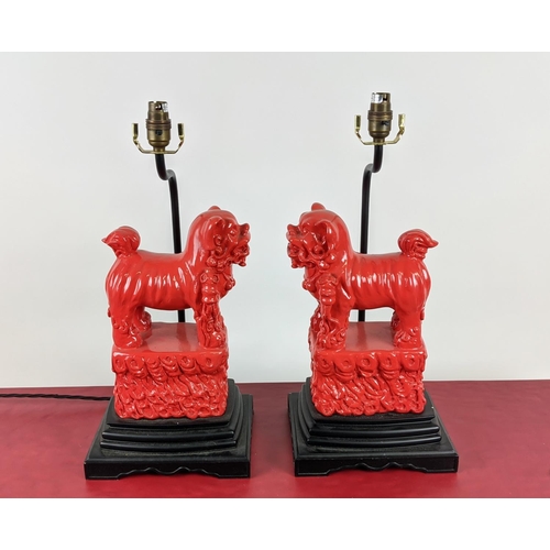 406 - PAOLO MOSCHINO FOO FOO TABLE LAMPS, a pair, 52cm H. (2)