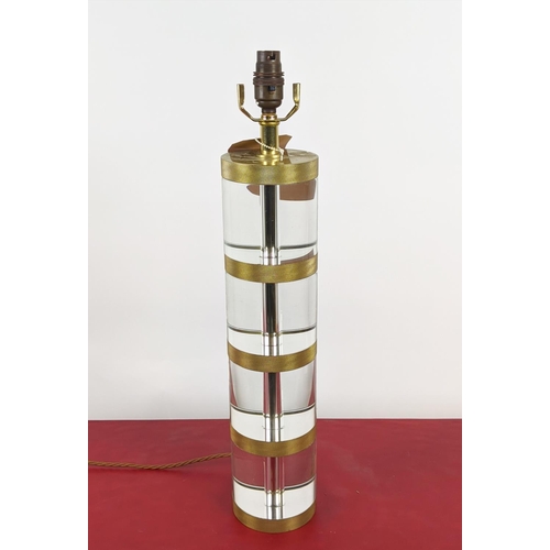 408 - PAOLO MOSCHINO WYATT TABLE LAMP, perspex and gilt metal, 54cm H.