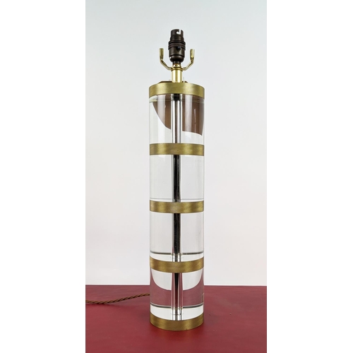 408 - PAOLO MOSCHINO WYATT TABLE LAMP, perspex and gilt metal, 54cm H.