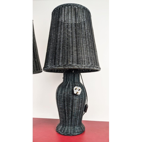 421 - PAOLO MOSCHINO NOVA TABLE LAMPS, a pair, with shades, 82cm H. (2)