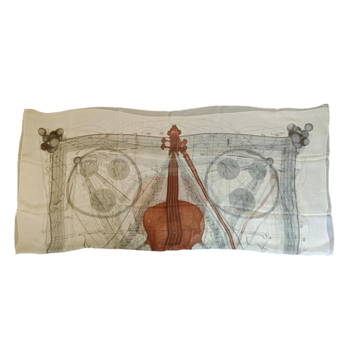 52 - HERMÈS SCARF, 'La musique des sphéres' by Zoe Pauwels, first issued in 1996, 135cm x 139cm, made in ... 
