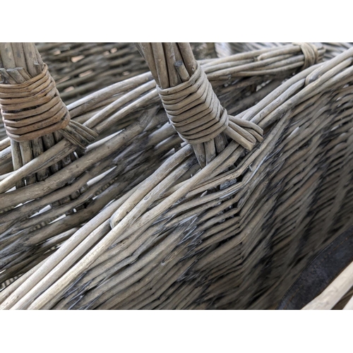 637 - PAOLO MOSCHINO SELECTION OF WILLOW BASKETS, a set of seven, differing, 73cm x 48cm x 43cm at largest... 