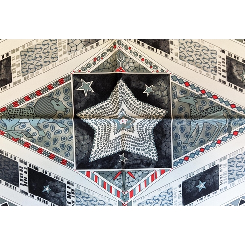 72 - HERMÈS SCARF, 'Ors bleus d'Afrique' by Zoe Pauwels, made in France, silk, 90cm x 90cm.