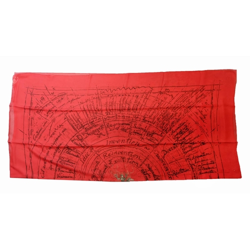 77 - HERMÈS SCARF/SHAWL, 'La musique des sphères' by Zoe Pauwels, first issued in 1996, made in France, s... 