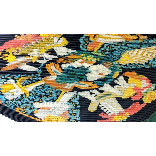 80 - HERMÈS SILK PLISSÉ SCARF, 'Chapeau!' by Annie Faivre, first issued in 1990, made in France, silk, 90... 