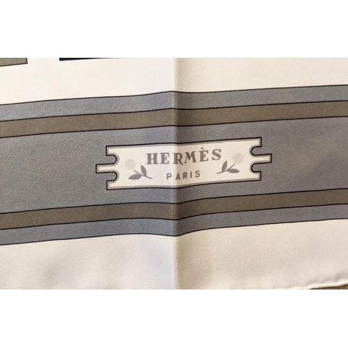 81 - HERMÈS SCARF, 'Imagerie' by Maurice Tranchant first issued in 1967, made in France, silk, 90cm x 90c... 