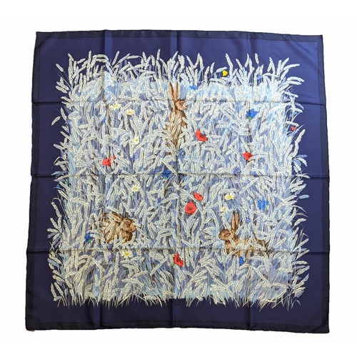 82 - HERMÈS SCARF, 'Les bles' by Hugo Grygkar, first issued in 1956, 90cm x 90cm, silk.