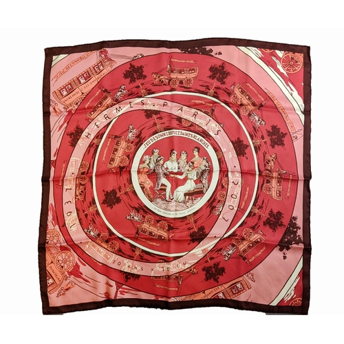 85 - HERMÈS SCARF, 'Jeu des omnibus et dames blanches' by Hugo Grygkar, first issued in 1937, 66cm x 66cm... 