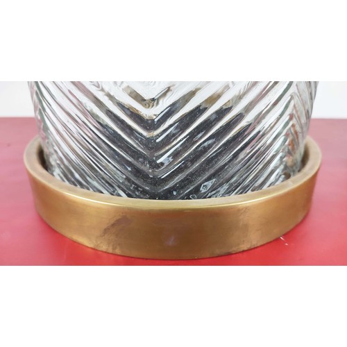 546 - EICHHOLTZ HURRICANE LANTERNS, a pair, 29cm x 23cm diam. (2)