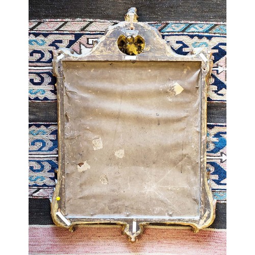 345 - ROCOCCO REVIVAL GILTWOOD WALL MIRROR, 19th century, with acanthus scrolling frame, bevelled edge mir... 