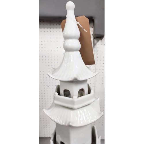 631 - PAOLO MOSCHINO PAGODA TOWER, glazed ceramic, 109cm H.