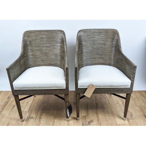 638 - PALECEK EVANS ARMCHAIRS, a pair, 56cm W approx. (2)