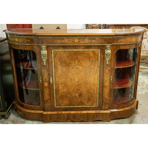 287 - CREDENZA, 171cm x 42cm x 111cm H, Victorian design burr walnut with gilt metal mounts, inlaid detail... 