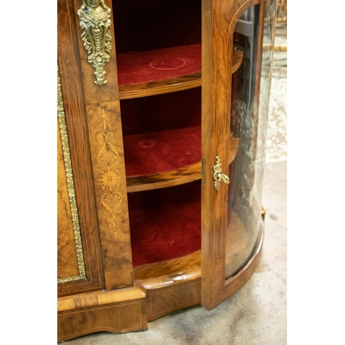 287 - CREDENZA, 171cm x 42cm x 111cm H, Victorian design burr walnut with gilt metal mounts, inlaid detail... 