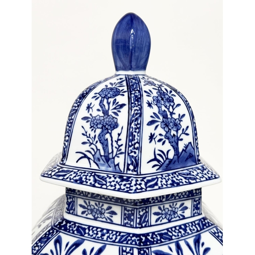 262 - TEMPLE VASE, Chinese blue and white ceramic, 62cm H.