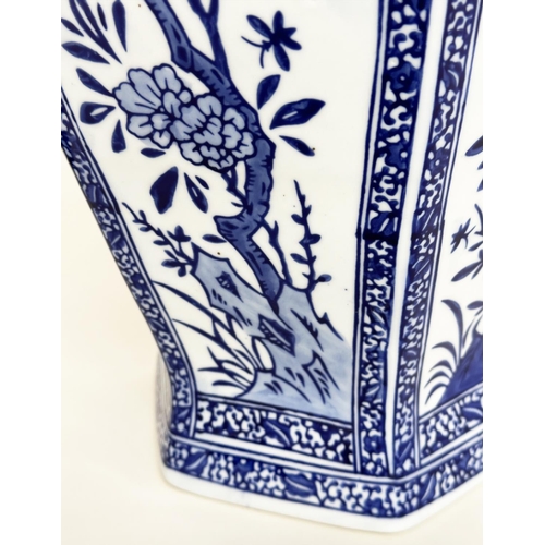 262 - TEMPLE VASE, Chinese blue and white ceramic, 62cm H.