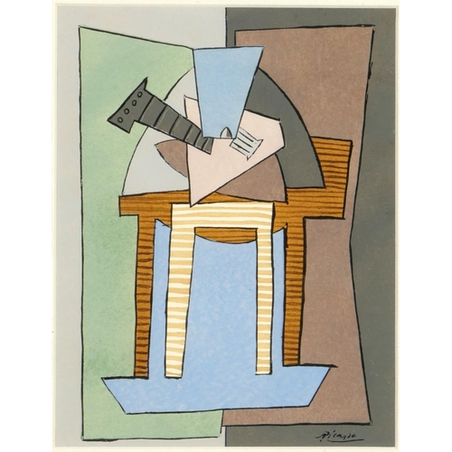 173 - PABLO PICASSO, a pair of rare cubist pochoirs (after the 1920 watercolours), signed in the plate, ed... 