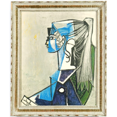 175 - PABLO PICASSO, Sylvette, off set lithograph, French vintage frame.
