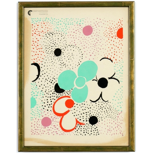 182 - SONIA DELAUNAY, a rare set of four pochoir,
Suite: compositions couleurs idees, published by Charles... 