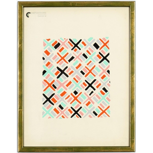 182 - SONIA DELAUNAY, a rare set of four pochoir,
Suite: compositions couleurs idees, published by Charles... 