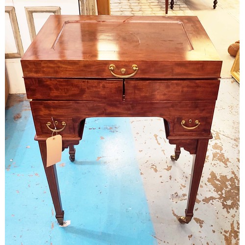 369 - MAPLE & CO FOLDING DRESSING TABLE, early 20th century mahogany, 70cm W x 95cm H x 51cm D, bears Mapl... 