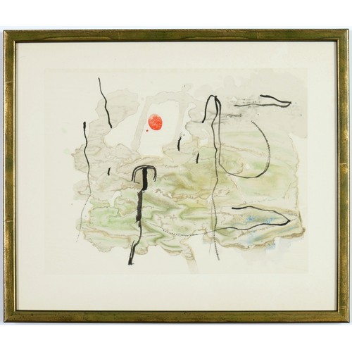 184 - JOAN MIRO, Abstract set of 9 lithographs from Trace sur I’Eau (Trace on the watercolour), 1963. Ref ... 