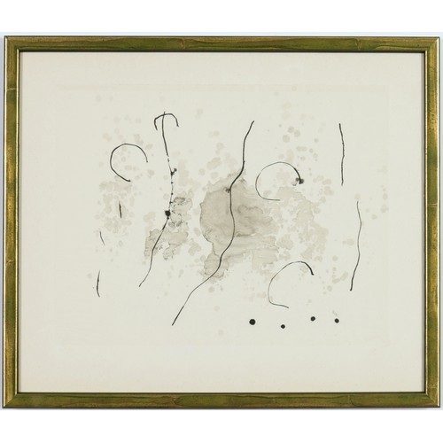 184 - JOAN MIRO, Abstract set of 9 lithographs from Trace sur I’Eau (Trace on the watercolour), 1963. Ref ... 