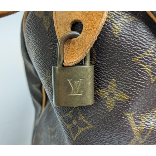 100 - LOUIS VUITTON SPEEDY BAG, made in USA, monogram coated canvas with leather trims and two top handles... 