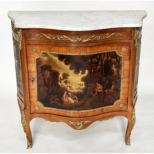 249 - SIDE CABINET, 88cm H x 96cm W x 46cm D, French Louis XV style kingwood and gilt metal mounted of ser... 